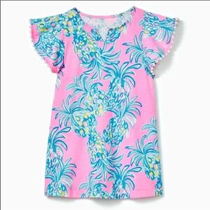 Lilly Pulitzer girls Astara dress pelican pink large (8-10) NWT